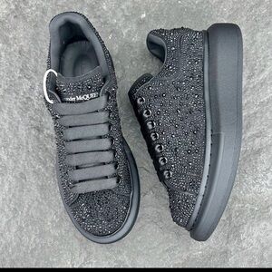 Alexander McQueen Black rhinestones